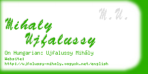 mihaly ujfalussy business card