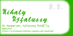 mihaly ujfalussy business card